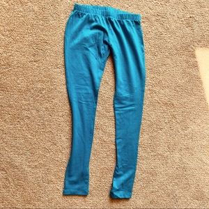 Teal blue leggings size 0/2